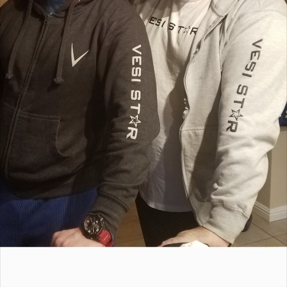 Vesi Star Cotton Hoodie, Zipper, Front Pockets - Picture 6 of 6